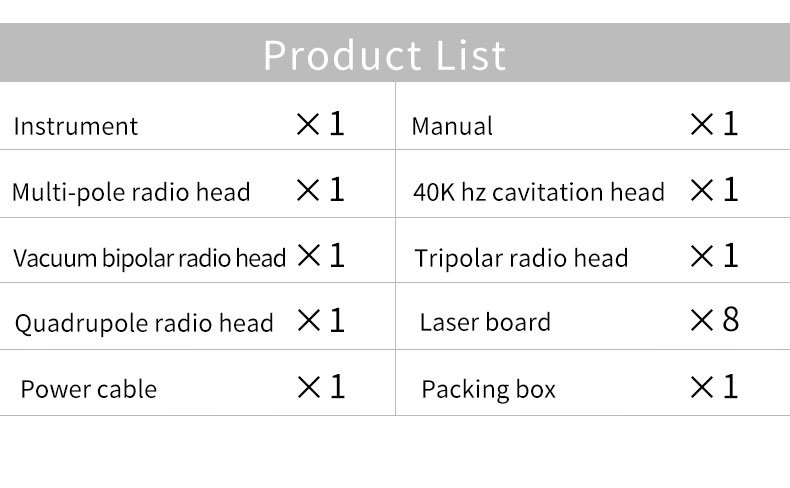 packing list