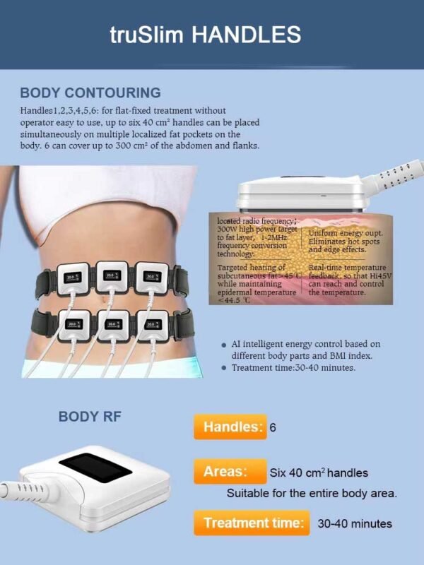 truSlim RF handles (2) truSlim RF Body Sculpting & Facial Lifting Machine