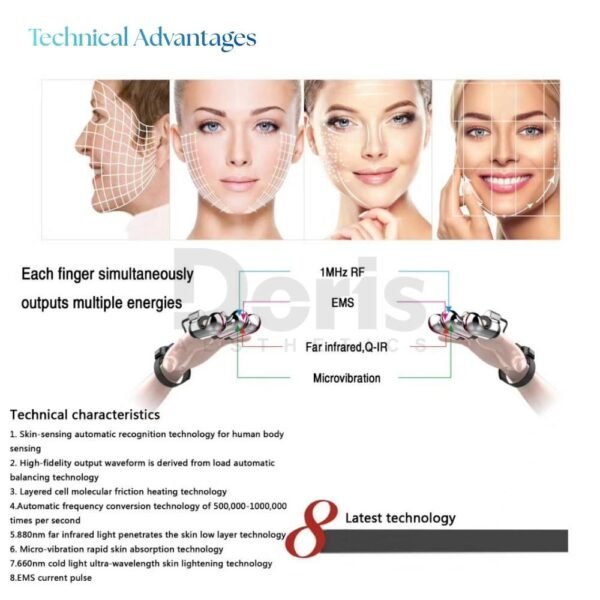 Gold Finger RF EMS IR Vibration Anti Aging Machine